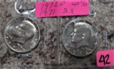 1972-D, 1971 Kennedy Half Dollars