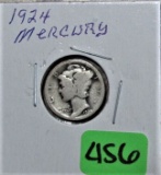 1924 Mercury Dime
