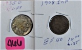 1935-D, 1908 Buffalo Nickels