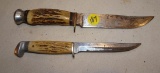 2 Knives Antler Handle 9