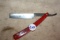 Red CASE straight razor