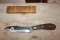 Large fixed blade hunting knife Canadian trapper. Solingen Germany