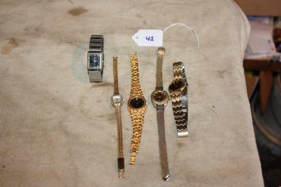 Jeweled Watches. Green diamonds, Waltman, Green Elector, Pierre Cardin