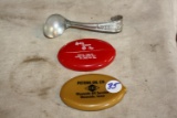 Peters DX Service, Westside Iowa, Rick's Texaco and Antique Cream Top Spoon