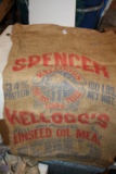 Spencer Kellogg's burlap sack