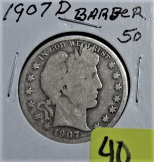 1907-D Barber Half