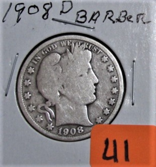 1908-D Barber Half