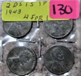 1943 Lincoln Cents (2) Ds, S, P