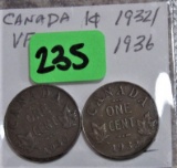 1932/1936 Canadian Cents