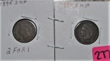 1895, 1899 Indian Head Cents