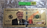 (5) 24K Gold Trump Bills