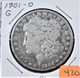 1901-D E Pluribus Unum Silver Dollar