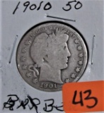 1901-O Barber Half