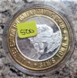 Limited Edition 10 Dollar Gaming Token .999 Fine Silver Sams Town