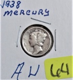 1938 Mercury Dime