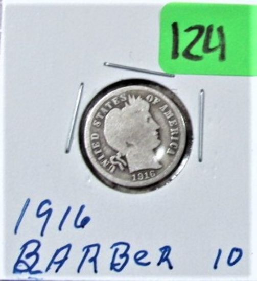 1916 Barber Dime