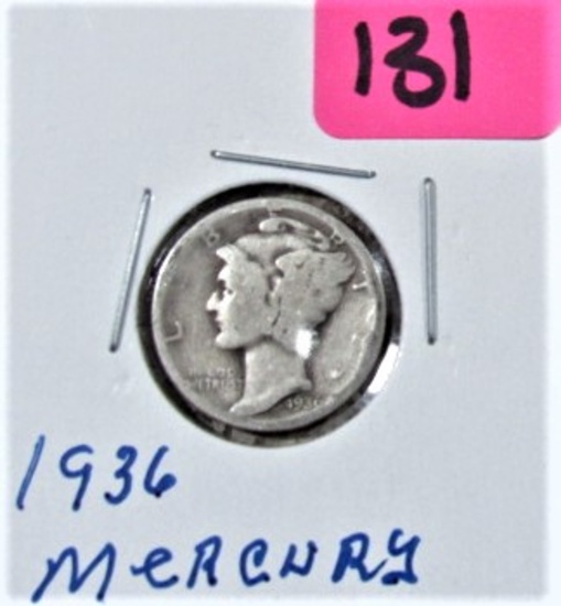 1936 Mercury Dime