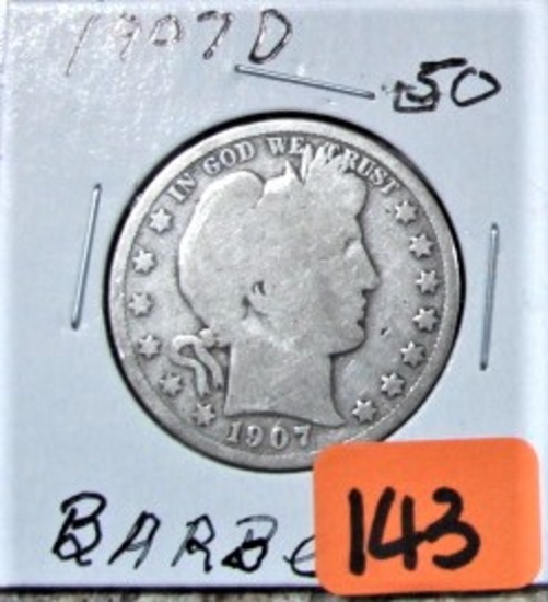 1907-D Barber Half