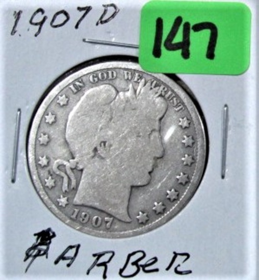 1907-D Barber Half