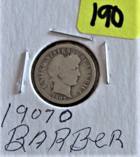 1907-O Barber Dime