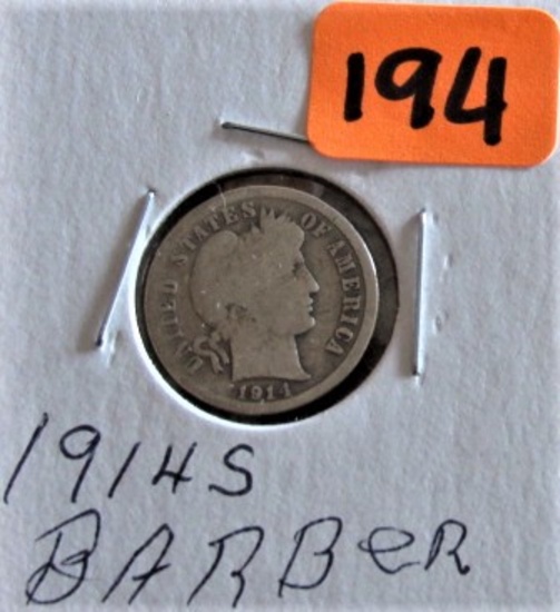 1914-S Barber Dime
