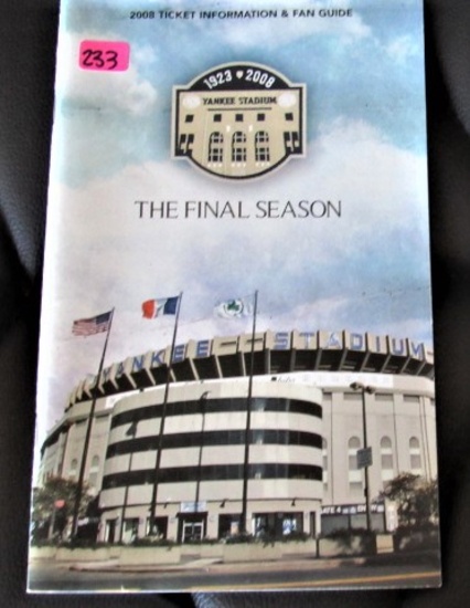 2008 Fan Guide & Ticket Information Yankees