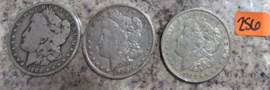 1888,_, 1900-O, 1921-D Morgan Dollars
