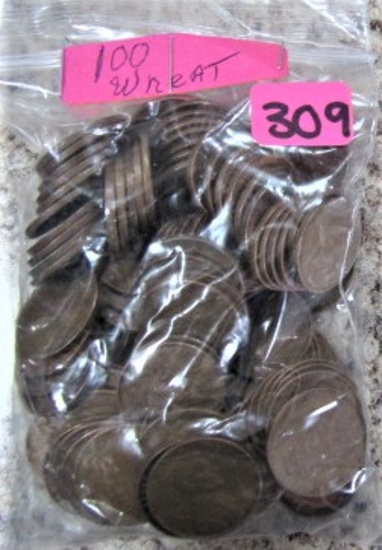 100 Wheat Cents