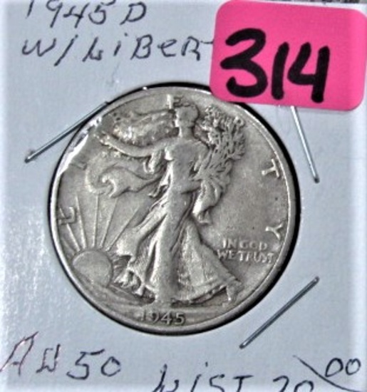 1945-D Walking Liberty Half