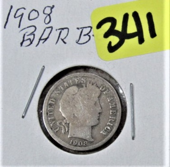 1908 Barber Dime