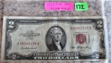 1953 Red Dot $2 Note