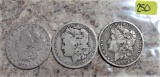 1879, 1891-O, 1900-O Morgan Dollars