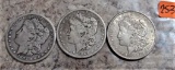1883-S, 1884, 1921-S Morgan Dollars