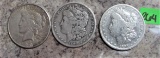 1923-S Peace, 1890-S, 1892-S Morgan Dollars