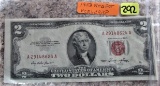 1953 Red Dot $2 Note