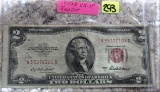 1953B Red Dot $2 Note