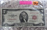 1953A Red Dot $2 Note