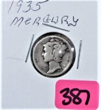 1935 Mercury Dime