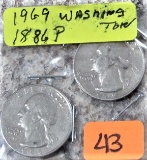 1969, 69-P Washington Quarters