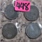 4 Lincoln Cents