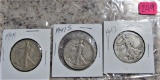 1941, 1941-S, 1942 Walking Liberty Half Dollars