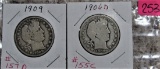 1909, 1906-D Half Dollars