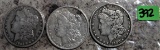 1884-O, 1890-O, 1900-O Morgan Dollars
