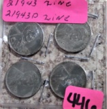 2-1943, 2-1943-D Zinc Cents