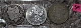 1879. 1891, 1921-D Morgan Dollars