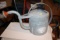 Vintage Galvanized Watering Can, Brass Nozzle