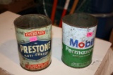 Mobil and Eveready Cans