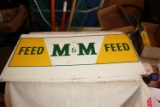 Antique M&M Feed Metal Sign