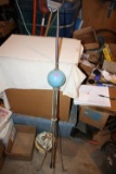 Blue Swirl Antique Lighting Rod Ball and Copper Rod