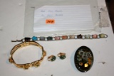 Alaska Jade, Russia Pin and Gemstone Bracelet